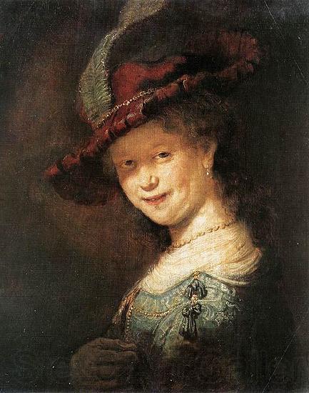 REMBRANDT Harmenszoon van Rijn Portrait of the Young Saskia Spain oil painting art